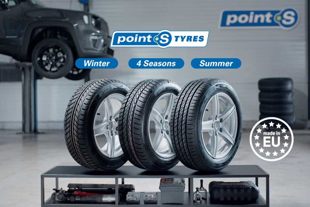Vyobrazení 3 dezénů pneutaik Point S Tyres